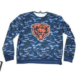 Size XL  NFL Team Apparel Mens Chicago Bears Camouflage Crew Neck Pullover